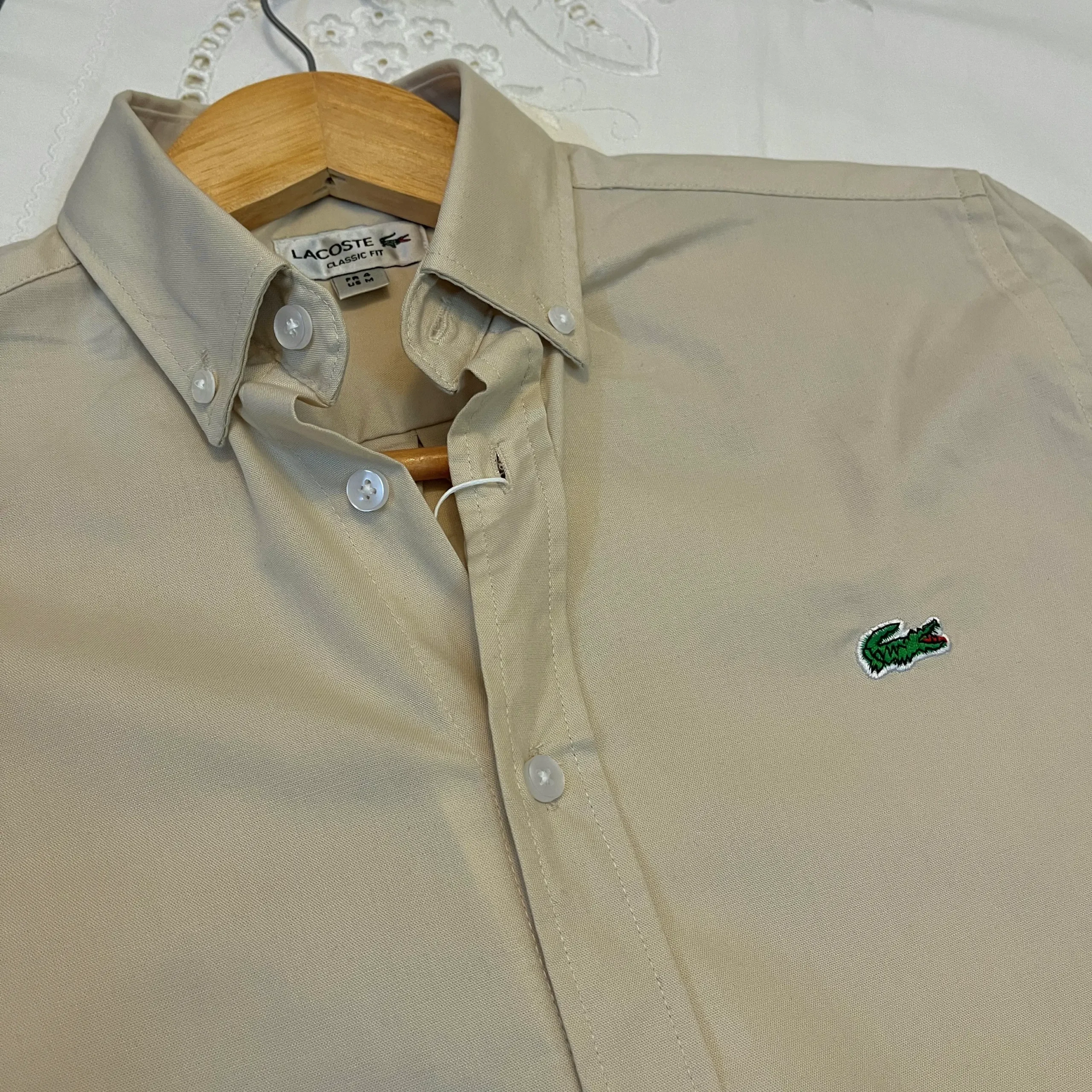 Cream Solid Shirt - Image 3