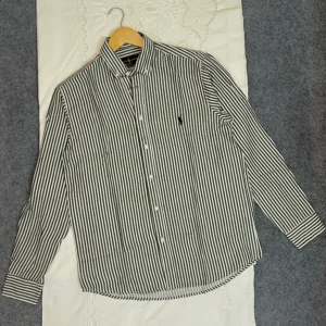 Olive with White Striped Shirt