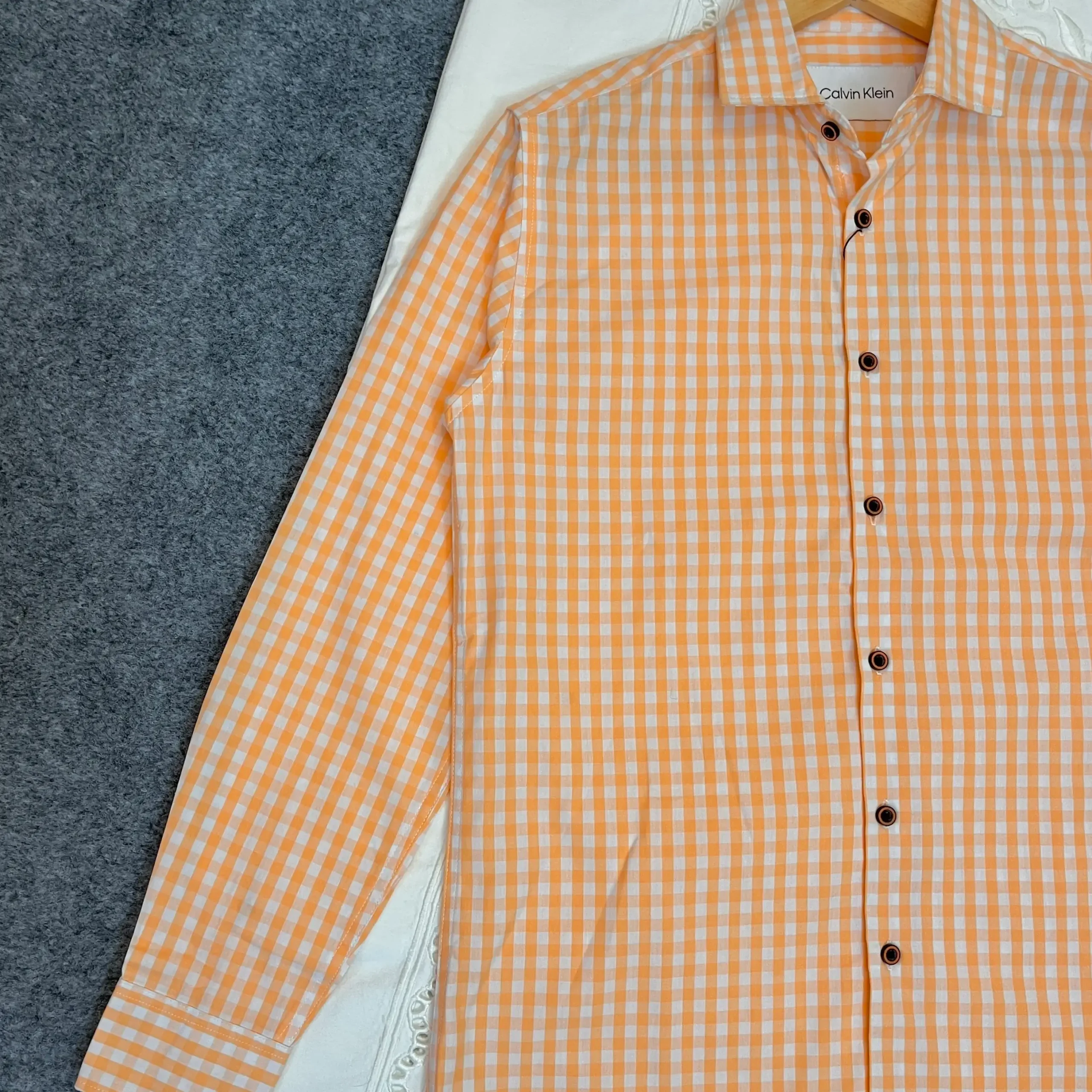Pastel Orange with White Check Shirt - Image 3